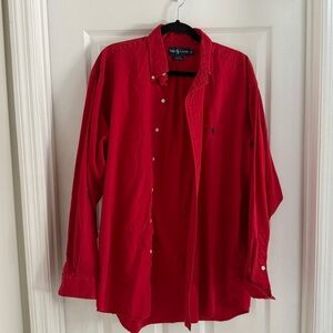 Ralph Lauren Red Casual Button Down Shirt